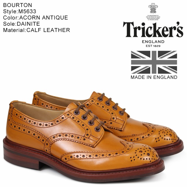 トリッカーズ Trickers ウイングチップ シューズ Bourton M5633 5ワイズ メンズ