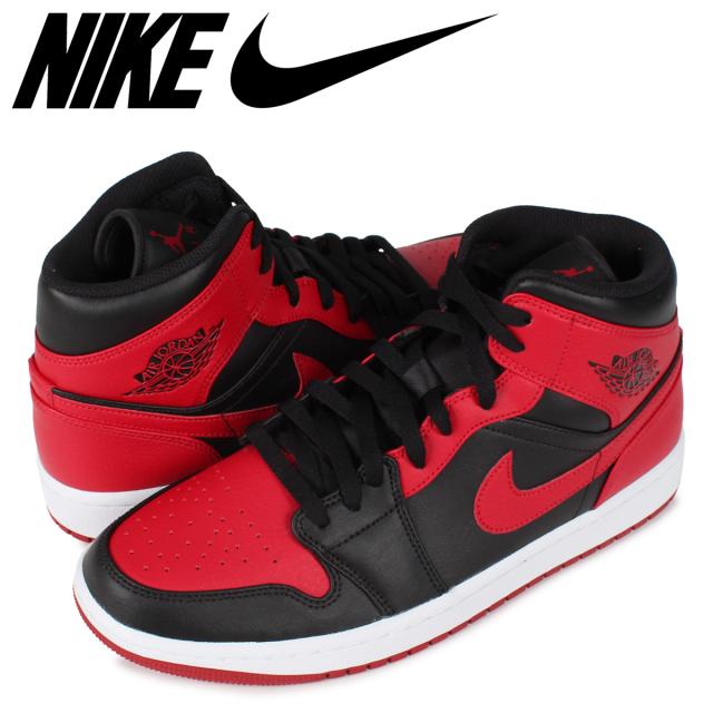 オープニング大放出セール ナイキ Nike エアジョーダン1 スニーカー メンズ Air Jordan 1 Mid Bred レッド 074 即納 最大半額 Www Reflects Hk