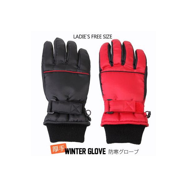 最新情報 1-SP-520BK NICHIEI 厚手手袋レディ−ス 1SP520BK 積雪対応 ブラック 【希少！！】