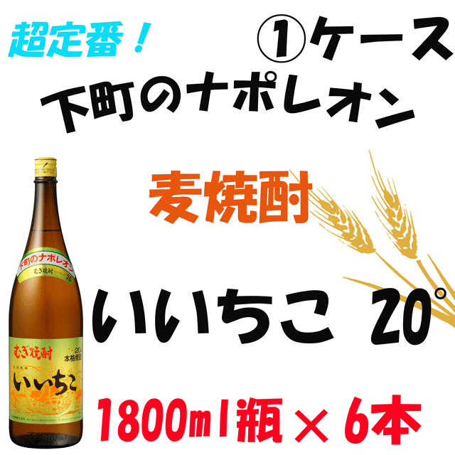 2021特集 2ケース 麦焼酎 いいちこ 1800mlパック 12本入り 2 20度 焼酎