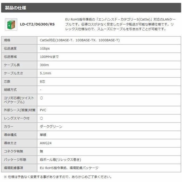 ド・カテゴ≎ EU エレコム LD-CT2/DG300/RSの通販はau PAY マーケット