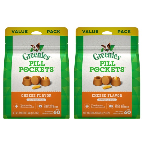 目玉 送料無料 お得な2個セット Greenies グリニーズ ピルポケット 犬用 投薬補助のオヤツ カプセルサイズ ラージ チーズ味 448g 約60個入り 即納 全国送料無料 Centrodeladultomayor Com Uy
