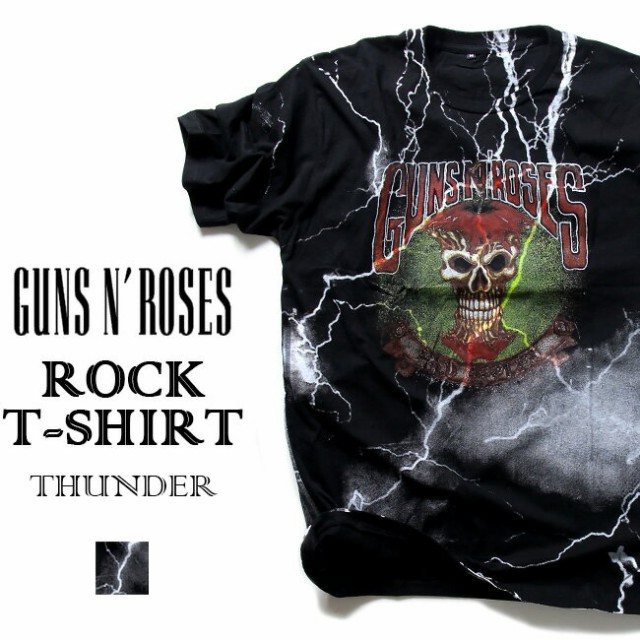 Guns N Roses ガンズアンドローゼス サンダーデザイン ロックtシャツ バンドtシャツ メンズ レディース パンク ロックファッション の通販はau Pay マーケット T Link Au Pay マーケット店 商品ロットナンバー