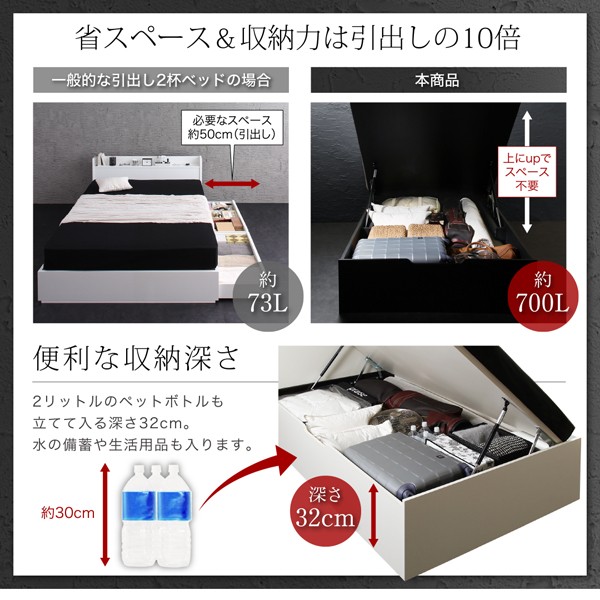 在庫最安値 お客様組立 縦開き セミの通販はau PAY マーケット - e-バザール|商品ロット シンプルデザイン大容量収納跳ね上げ式ベッド Fermer フェルマー 薄型スタンダードボンネルコイルマットレス付き NEW限定品