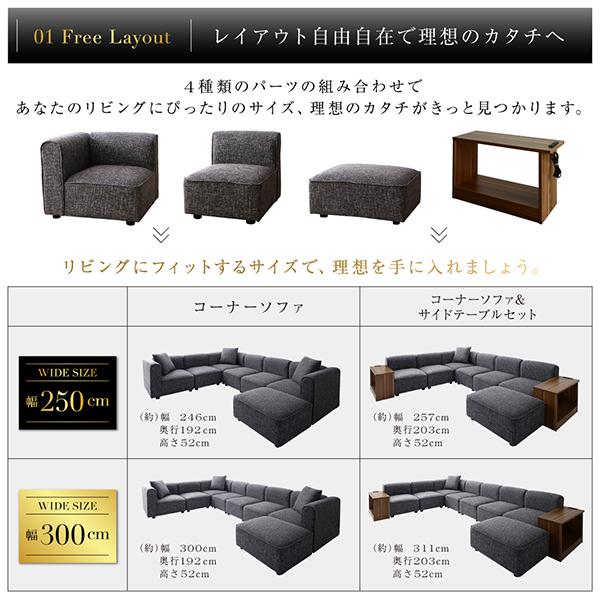 新作100%新品 レイアウト自由自在大型L字モダンデザインコーナーソファ 幅250cmの通販はau PAY マーケット - e-バザール|商品ロットナンバー:379544262 ELTREAT エルトリート ソファ&サイドテーブルセット セール新品