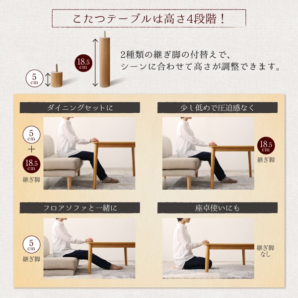 好評超激得 年中快適 こたつもソファも高さ調節 リビングダイニングセット Maine メーヌ 4点セット(テーブル + 2Pソファ1脚 + 1Pソファ1脚 + コーナの通販はau PAY マーケット - e-バザール|商品ロットナンバ 爆買い
