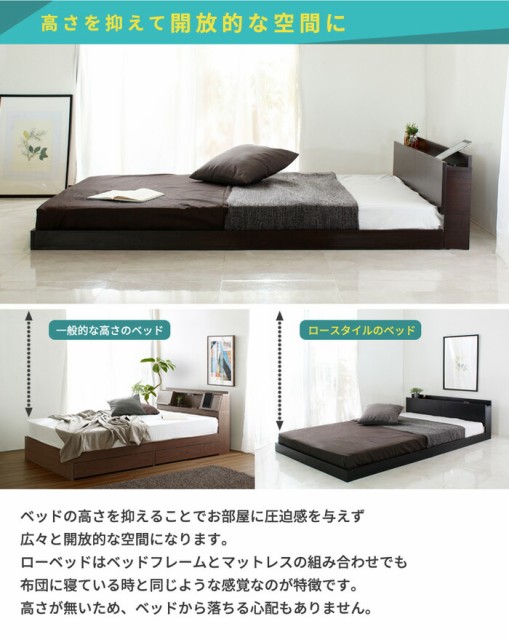 好評超特価 セミダブルベッド セミダブルベット セット Lonnie宮付きフロアベッド マットレスセット SDサイズ の通販はau PAY マーケット - e-バザール|商品ロットナンバー:501475063 限定品新作