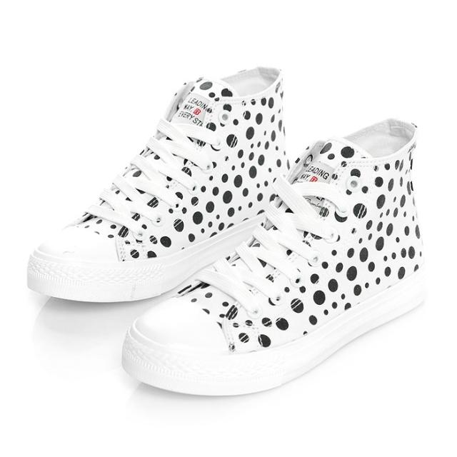 厚底ドットハイカットスニーカー スニーカー レディース 靴 シューズ ハイカット レースアップの通販はau Pay マーケット Aimoha 商品ロットナンバー