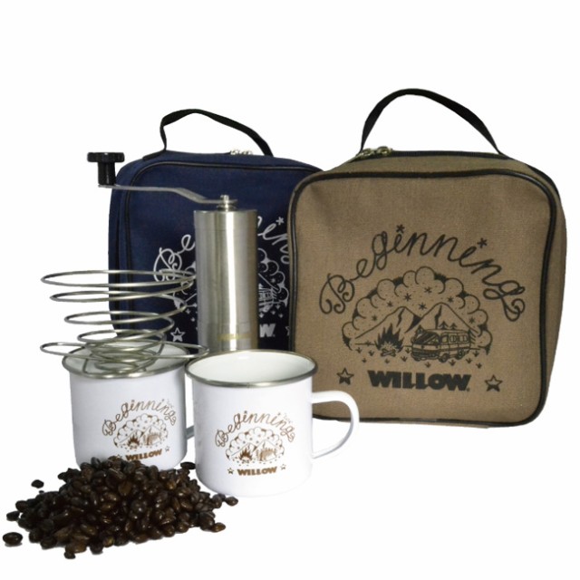 ポータブル コーヒーセット Willow コーヒーミル ドリッパー マグカップ キャンプ グランピング アウトドア