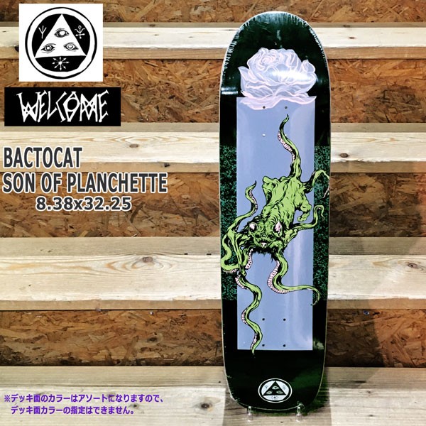 ランキング１位受賞 スケボー デッキ Welcome Bactocat 8 38x32 25 Son Of Planchette Black Lavender