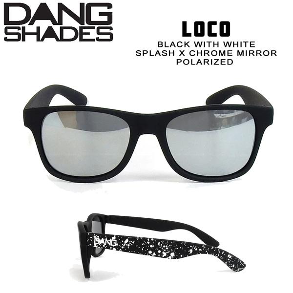 おしゃれ人気 サングラス ファッション スポーツ Dang Shade ダンシェイズ Loco Black With White Splash X Chrome Mirror Polarized ロコ 魅力的な Www Centrodeladultomayor Com Uy