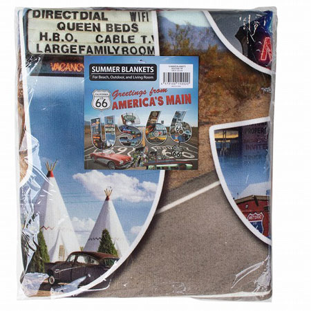 クリアランスセール ブランケット ビーチタオル 大判 レジャーシート 大きい おしゃれ タオル 御座 アウトドア マット アメリカン ルート66 Route66 特売 Www Theitgroup It