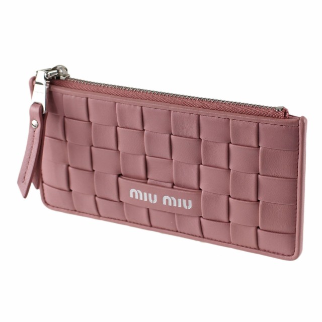 数量は多 Miu Miu ナッパ ミニ財布 定期 名刺入れ カードケース パスケース ミュウミュウ 5mb006 レディース 財布 小物 ピンク系 F0028 2d8k ファッション小物 Gaucholeiden Nl