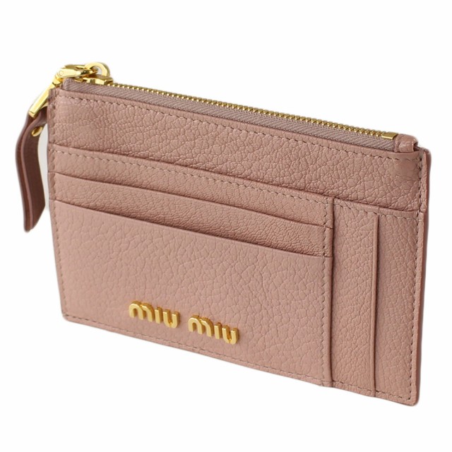 21福袋 Miu レディース カードケース パスケース ミュウミュウ Miu 財布 小物 ピンクベージュ系 F0615 2e5v 5mc446 カードケース