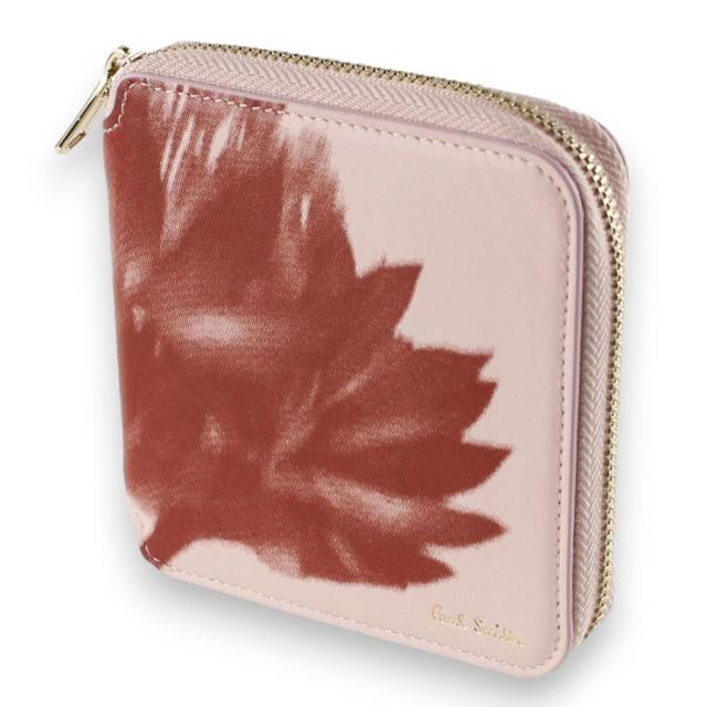 コンビニ受取対応商品 ポールスミス 折りたたみ財布 二つ折り ラウンドファスナー ジップ Paul Smith 6256 Ascrnf ピンク系 ブラウン系 花柄 財布 小物 セール開催中 Kzt Zf Jcu Cz