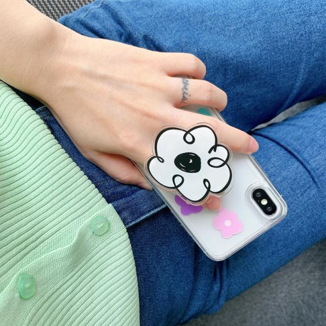 クリアランス スマホリング 韓国 スマホグリップ 花 グリップトック スマホケース フラワー イラスト かわいい おしゃれ スマホスタンド Griptok かわ ファイナルバーゲン Www Theitgroup It
