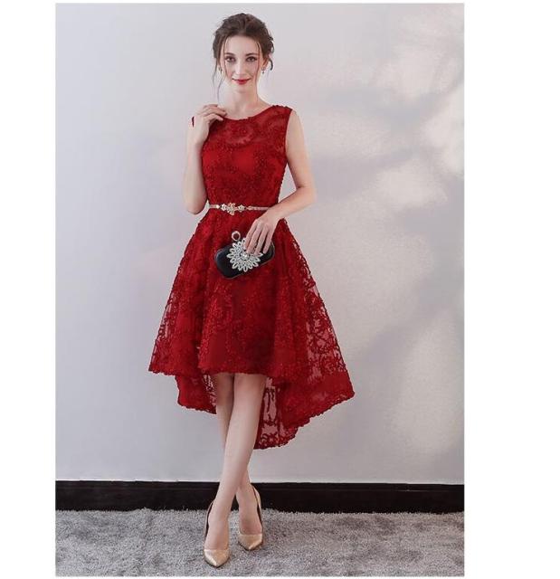 二次会 カラー ウエディング 花嫁 結婚式披露宴 発表会 ショート丈 前短後長 ウェディングドレス ミニドレス 赤字覚悟の通販はau Pay マーケット ヒナギクファッション 商品ロットナンバー