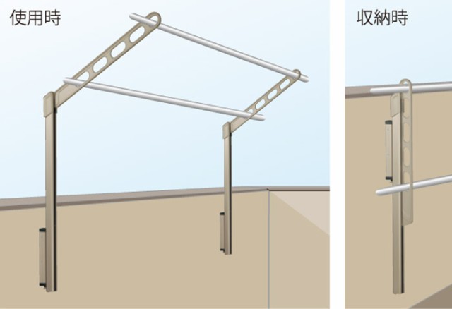 初回限定 物干し 屋外 ベランダ 壁 壁掛け 物物干し金物 物干金物 川口技研 ホスクリーン 腰壁用 ポール上下タイプ 収納型 Lp 70 シルバー 1セット 正規激安 Olsonesq Com