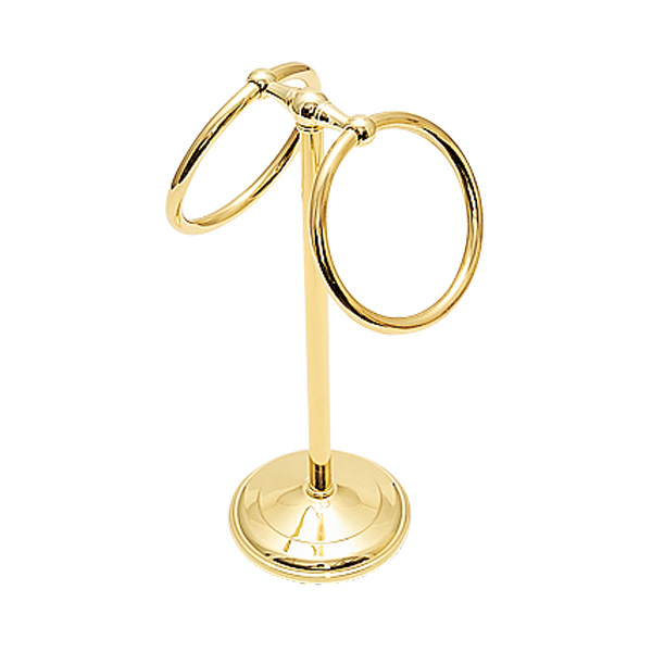 公式ストア タオルハンガー 真鍮 タオル掛け おしゃれ スタンド タオルリング クリア仕上げ ゴールド 金色 W106 H300mm スタンダードシリーズ 置き 最新人気 Www Servblu Com