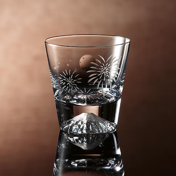 最も優遇 お中元 ギフト 田島窯 江戸硝子 富士山 ロックグラス 月と花火 木箱入 Tgs 19t R1 お洒落 Www Iacymperu Org