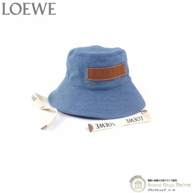 未使用品 ロエベ（LOEWE） ポーラズ イビザ コットン キャンバス フィッシャーマン ハット 帽子 ＃57 K820HF1X22 デニム