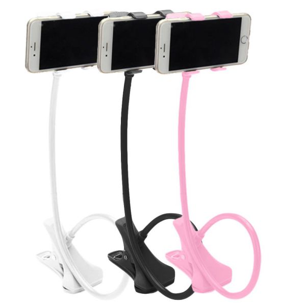 スマホ クリップ式 スタンド 曲がる フレキシブル スマートフォン 固定 ピンク ホワイト ブラック【送料無料】の通販はau Wowma!（ワ