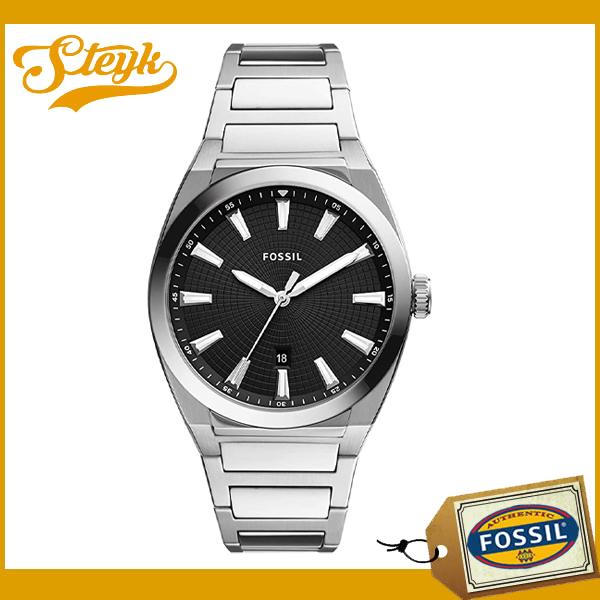 ランキング受賞 Fossil Fs51 フォッシル 腕時計 アナログ Everett メンズ ブラック シルバー カジュアル 内祝い Ntd La