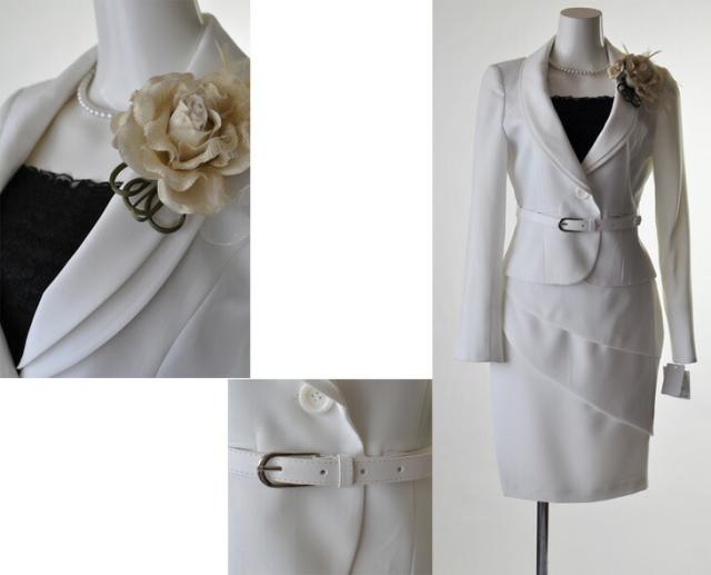 短納期 早者勝ち 訳あり ベルト無し 重ね襟 ジャケット ドレープ ティアードスカートスーツ 白スーツ 入学式 仕事 七五三 987 メール便全国送料無料 Fcrtt Org