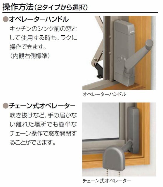 デュオPG 横すべり出し窓 オペレーターハンドル 一般複層ガラス仕様 11905 W：1,235mm × H：570mm LIXIL リクシル