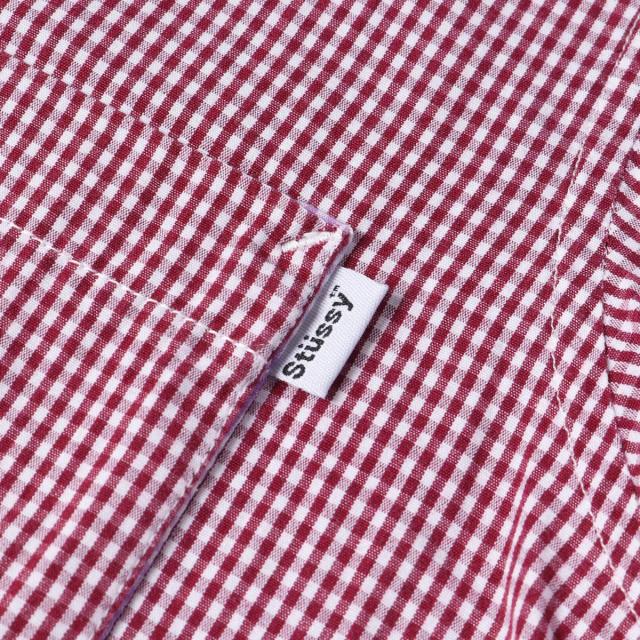 Stussy ステューシー シャンブレーカラーギンガムチェック半袖シャツ