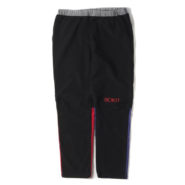 Rokit ロキット パンツ ブランドロゴ ストレッチ ソフトシェル ブラック L メンズ 美品 中古 K265