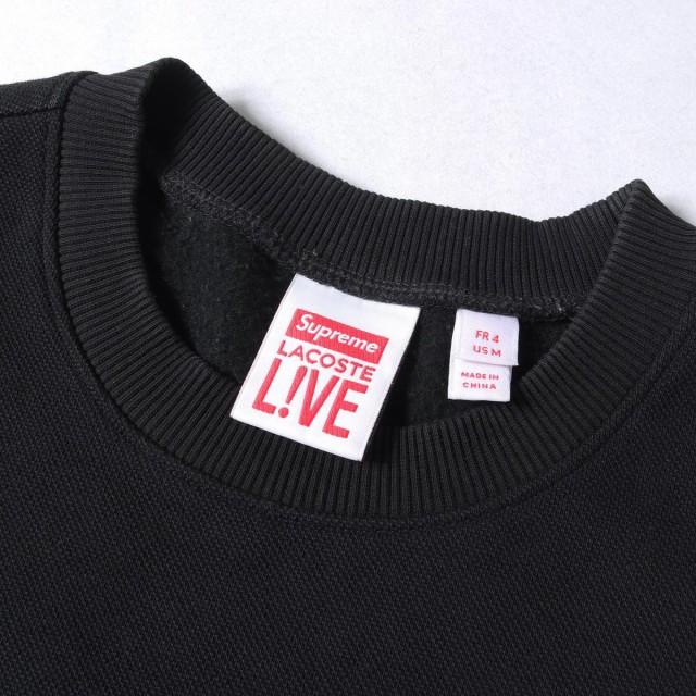 大人気格安 Supreme Pique Crewneck ブラック M 【の通販はau PAY マーケット - ブランド古着のBEEGLE by Boo-Bee|商品ロットナンバ シュプリーム スウェット 17SS LACOSTE L!VE ロゴ刺繍 鹿の子 クルーネック スウェット お得在庫
