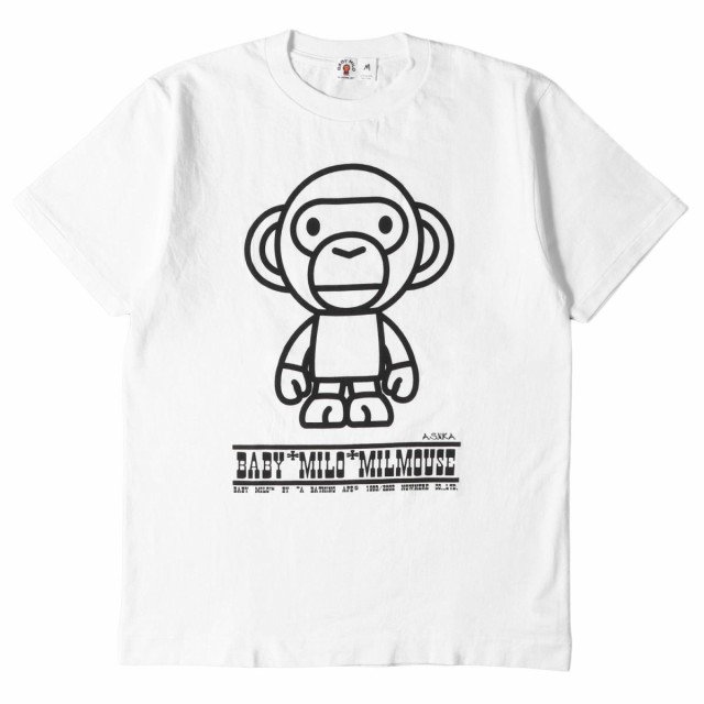 人気再入荷 A Bathing Ape ア ベイシング エイプ Tシャツ 00 S ベビーマイロミルマウス Tシャツ ホワイト M メンズ 美品 K2748 目玉 送料無料 Arnabmobility Com