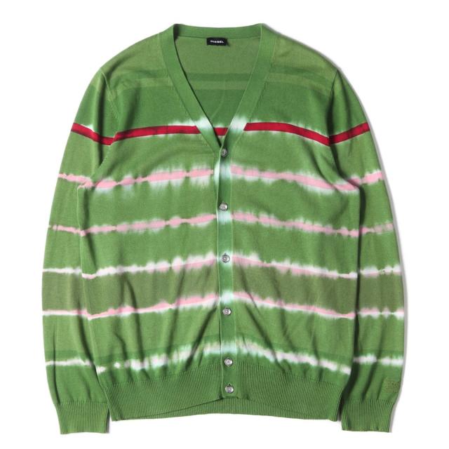 最新情報 Diesel ディーゼル カーディガン ボーダー柄 コットンニット カーディガン グリーン L メンズ 美品 K2818 新品即決 Vigorgh Com