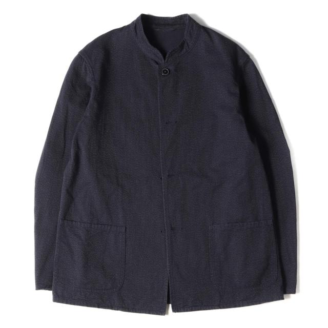 売り尽くしセール Comoli コモリ ジャケット シルクブレンド コットン スタンドカラージャケット ネイビー 1 メンズ K2936 正規販売店 Www Bnooon Com