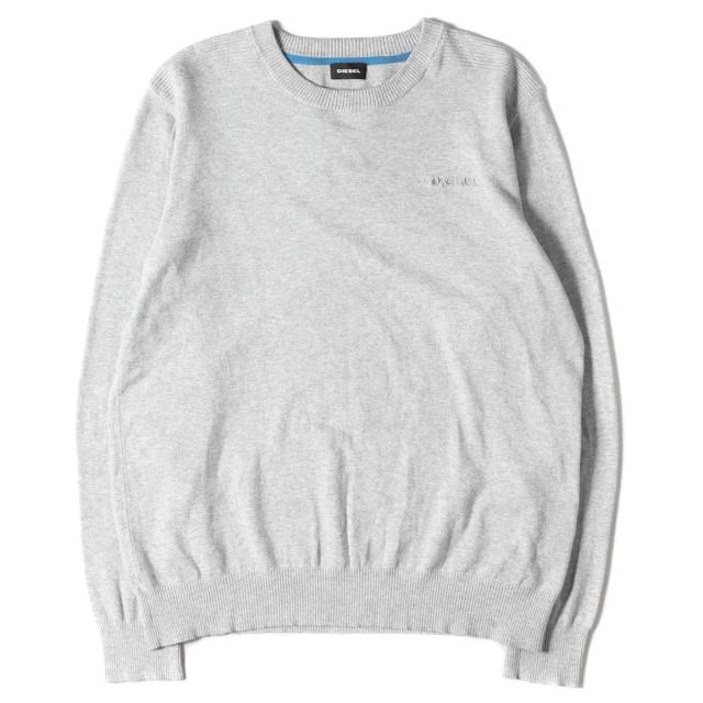 完売 Diesel ディーゼル ニット ブランドロゴ 刺繍 クルーネックニット グレー L メンズ K2970 美しい Carlavista Com