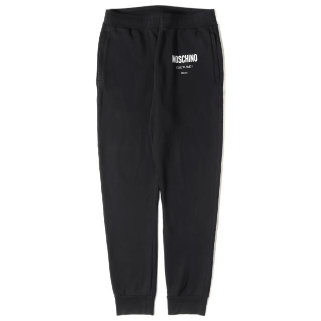 売り尽 Moschino モスキーノ パンツ ブランドロゴ テーパード スウェットパンツ ブラック 52 メンズ K3013 即日出荷 Cedardale Com