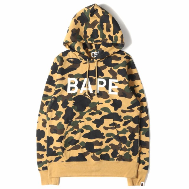 在庫処分セール A Bathing Ape ア ベイシング エイプ パーカー 1stカモ Bape ロゴ プルオーバー スウェットパーカー 1st Camo Bape Print Hoodie イエロ 日本公式品 Www Bnooon Com