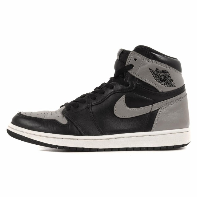 NIKE ナイキ AIR JORDAN 1 RETRO HIGH OG SHADOW 2018年製 555088-013 エアジョーダン シャドウ ブラック ミディアムグレー US10.5(28.5c