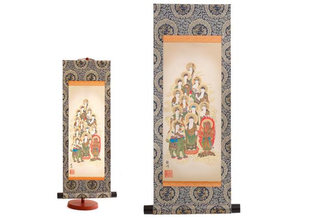 驚きの値段 掛軸 十三佛 モダン掛け軸 曹洞宗 専用スタンド付き 大 高さ75cm 内祝い Olsonesq Com