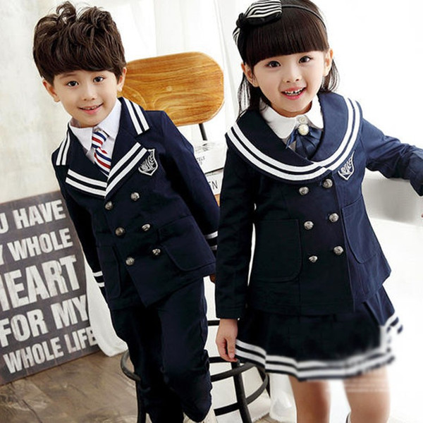 送料無料子供 セーラー服 セット カレッジ風 制服 学生服 子供 ...