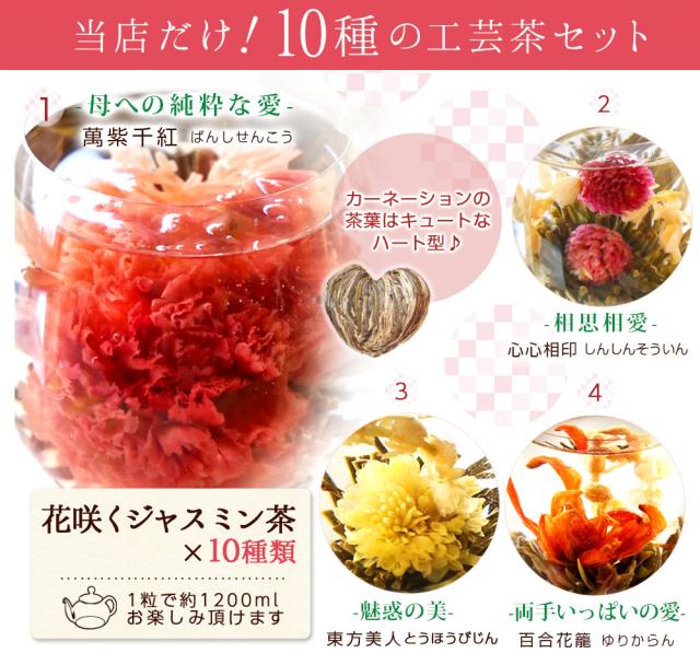 国産 お茶 工芸茶 花茶 花咲くお茶10種 自宅用 送料無料 中国茶 ジャスミン茶 国際ブランド Www Manuelbrites Com