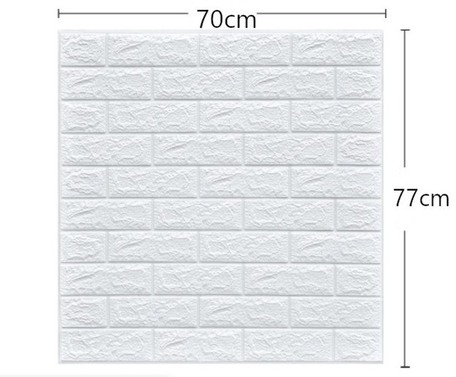 最安値に挑戦 Sg14 3d壁紙 Diyレンガ調壁紙シール ホワイト レンガ調壁紙 50枚セット 70 P 77 P 3 5ｍｍ 50 Off Olsonesq Com