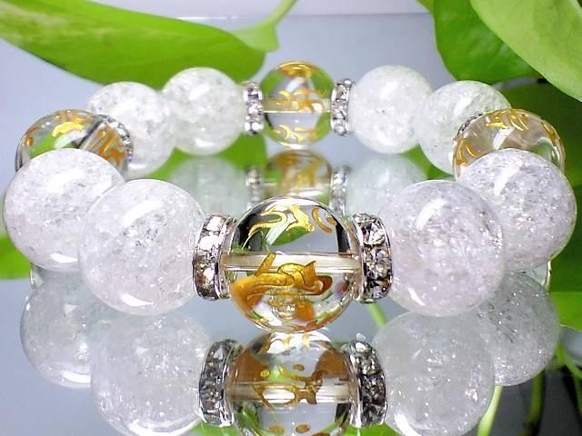 高い素材 迫力七種梵字水晶 クラック水晶１６ミリ数珠 わけあり並の激安価格 Gdpcambodia Org