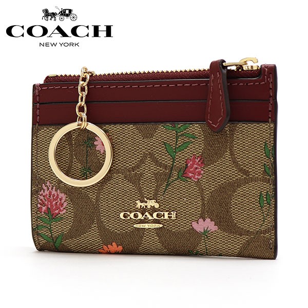 ギフトラッピング無料 コーチ コインケース レディース COACH coin purse パスケース カードケース 小銭入れ シグネチャー C8733 IME7V