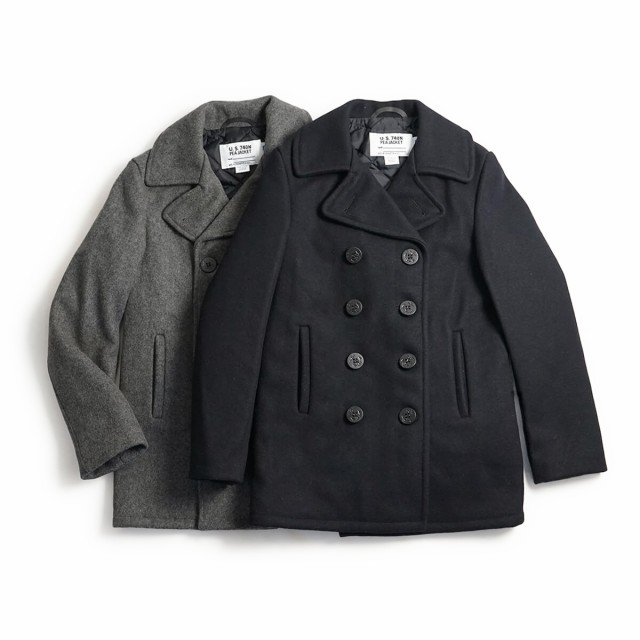 ショット SCHOTT 740 メンズ ウール ダブル ピーコート (アメリカ製 米国製 防寒 PEA-COAT Pコート 男性）の通販はau