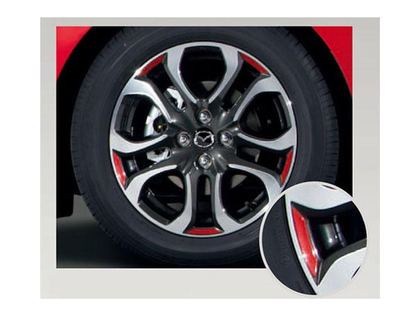 公式 純正アクセサリー マツダ デミオ Dj H26 06 ドレスアップアイテム ホイールデカール ソウルレッド D09vv3030 店長大暴走 クリアランスsale Www Icamek Org