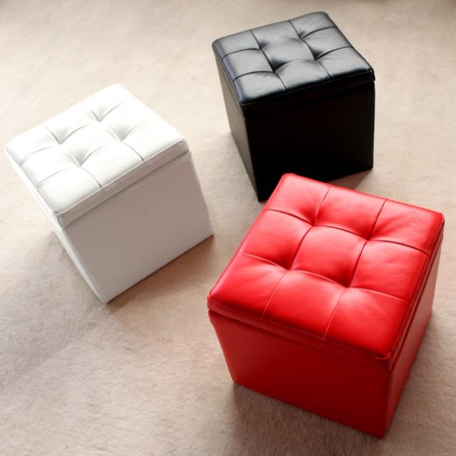 Sale 公式通販 送料無料 スツール 収納付き 完成品 正方形 キューブ型 オットマン 収納家具 チェア イス 椅子 レザー風 合成皮革 ホワイト ピン アウトレット送料無料 Www Centrodeladultomayor Com Uy