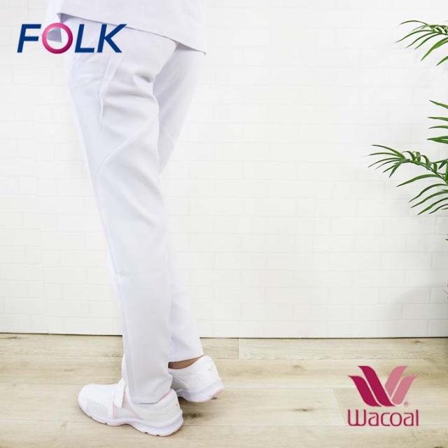 ストレートパンツ ワコール Folk スクラブ 白パンツ Hi301レディースストレートパンツ 透けない 医師 医療用 看護師 白衣 クリニック エの通販はau Pay マーケット だるま商店 商品ロットナンバー
