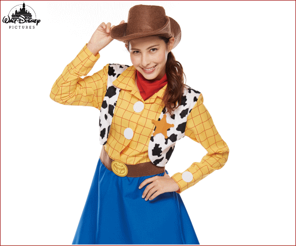 海外最新 レディース ウッディ Woody Pride トイストーリー ピクサー ディズニー Disney ハロウィン コスプレ コスチュ 当日出荷